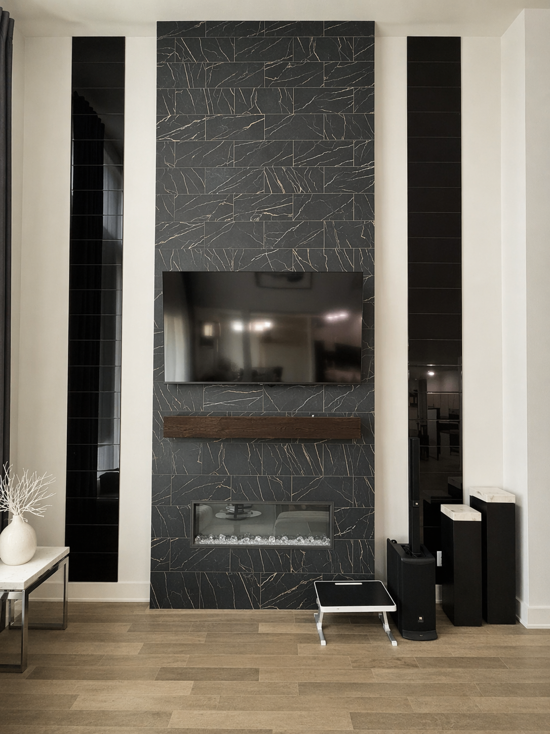 Backsplash Living Room Remodel